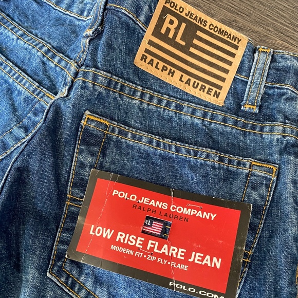 NEW Ralph Lauren Polo Jeans Low Rise Flare Modern Fit Sz 1/2 x 32 - Picture 2 of 4